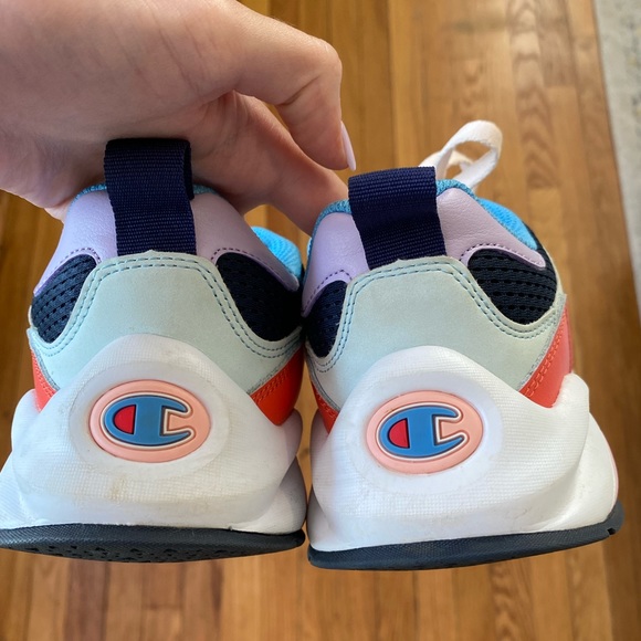 Champion Womens Shoes Blue Pink Violet Retro 93 Eighteen Size 7W SP Color Block - Picture 3 of 6